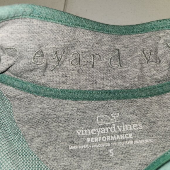 Vineyard Vines Mens Green Performance 1/4 Zip Pullover Sweatshirt S 2555 - Picture 6 of 9